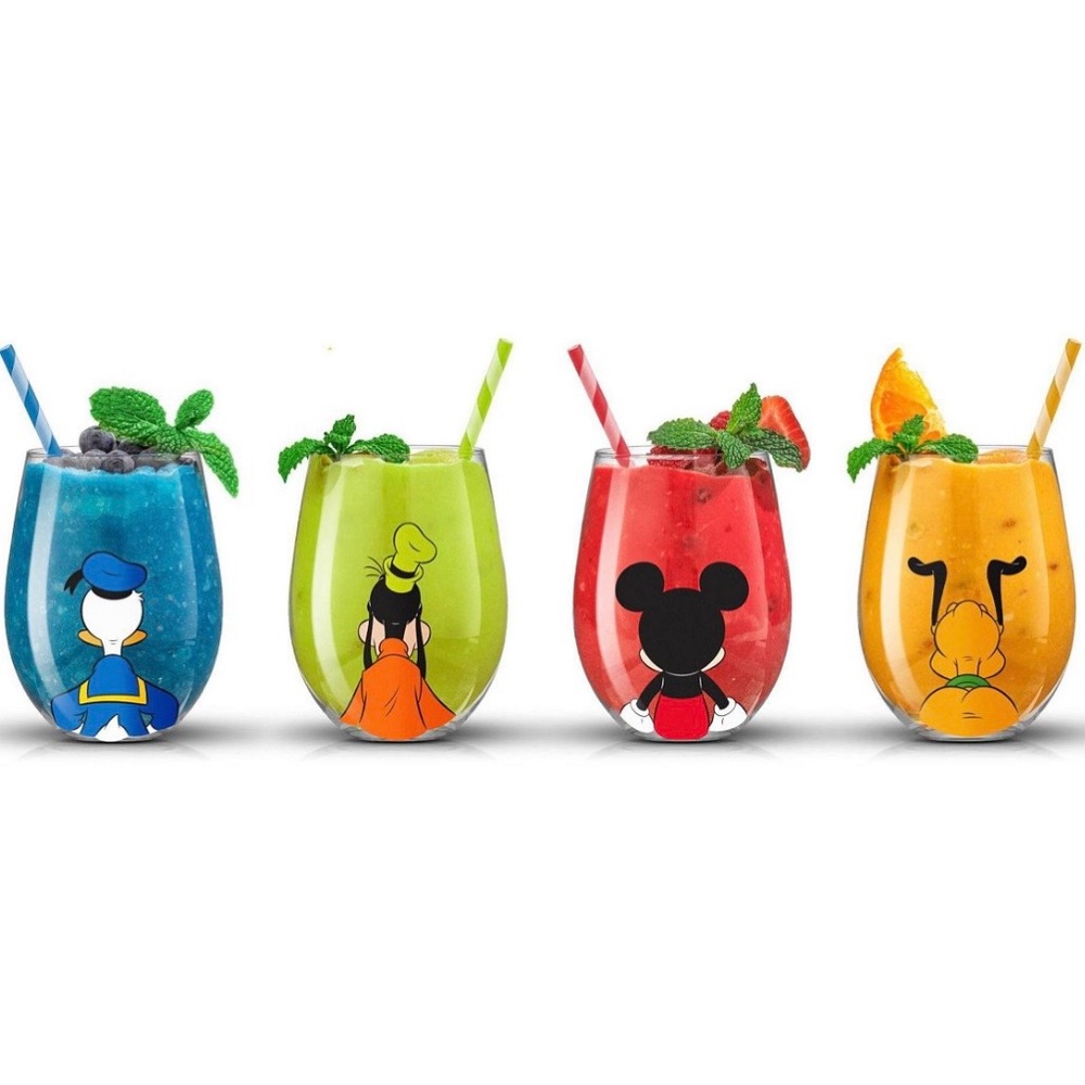JoyJolt Disney Squad Stemless Limited Edition Drinking Glasses Set of 4, 15oz - Picture 2 of 9